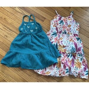 Jumping Beans All Day Play Dress Size‎ 6 Floral Strap Dress & Turquoise Dress 6